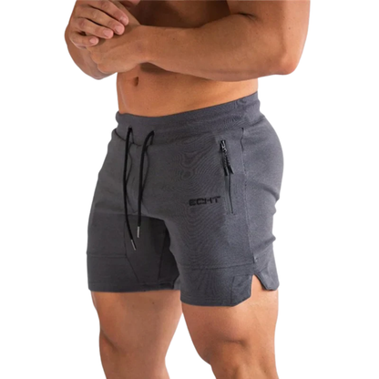 Herre sportshorts – glidelåslommer & hurtigtørkende – trening