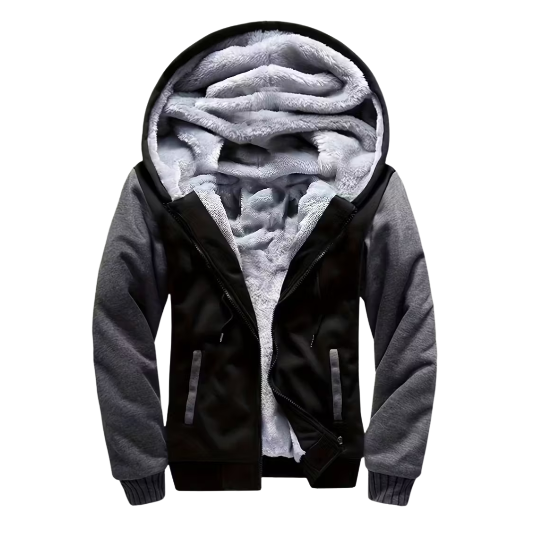 Herre Fleecevest – Med Hetta – Fôret