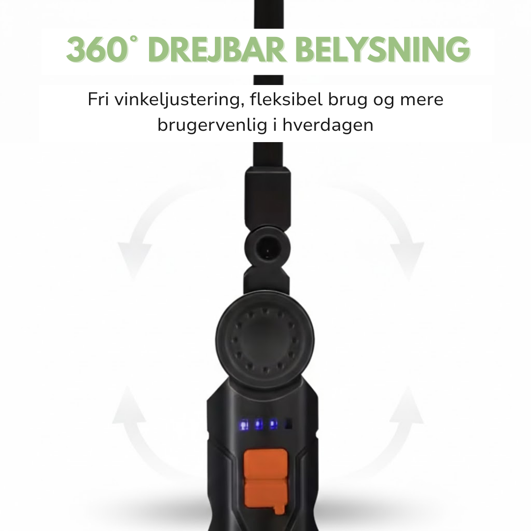 Oppladbar arbeidslampe – USB-C – magnetisk håndfri bruk
