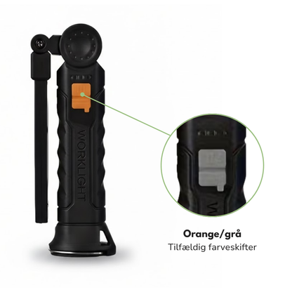 Oppladbar arbeidslampe – USB-C – magnetisk håndfri bruk