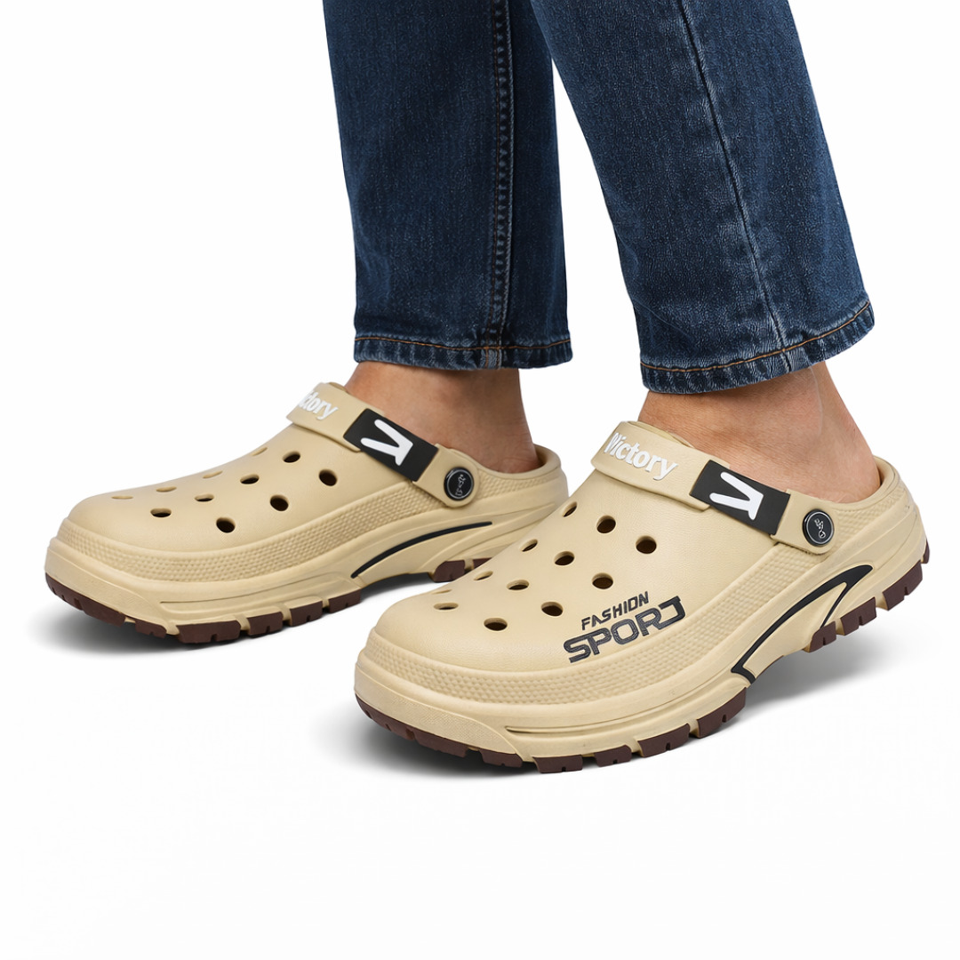 Herre Komfort Clogs – Skli-sikker Såle – Pustende Casual Design