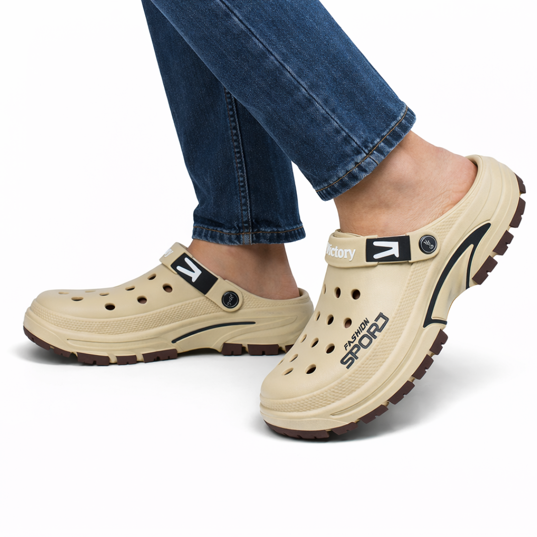 Herre Komfort Clogs – Skli-sikker Såle – Pustende Casual Design