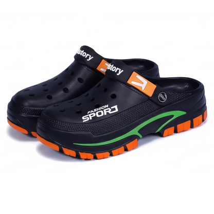 Herre Komfort Clogs – Skli-sikker Såle – Pustende Casual Design
