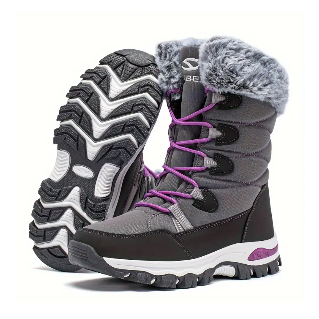 Dame Vinter Snowboots – Varm Fôr – Halvhøy Stil
