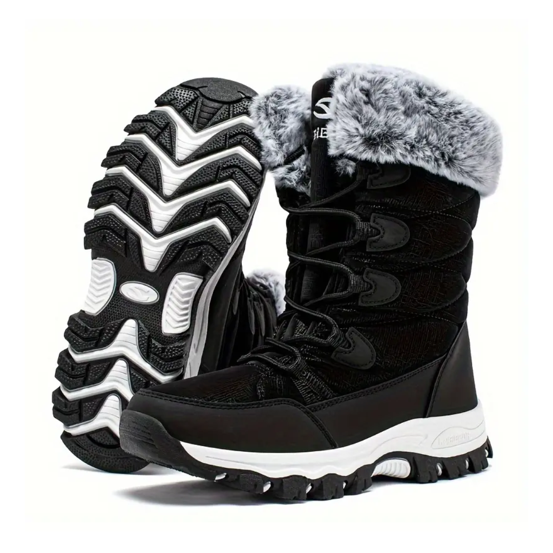 Dame Vinter Snowboots – Varm Fôr – Halvhøy Stil