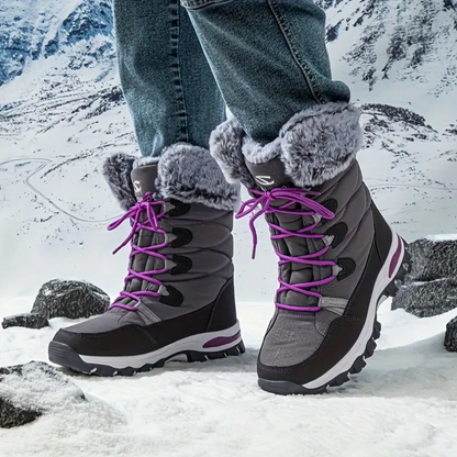 Dame Vinter Snowboots – Varm Fôr – Halvhøy Stil