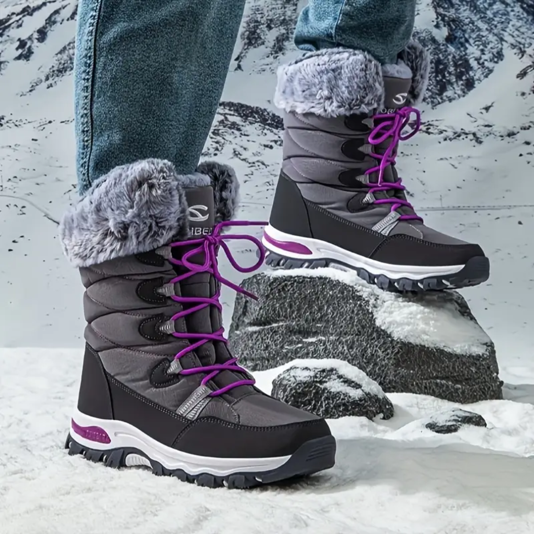 Dame Vinter Snowboots – Varm Fôr – Halvhøy Stil