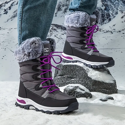Dame Vinter Snowboots – Varm Fôr – Halvhøy Stil