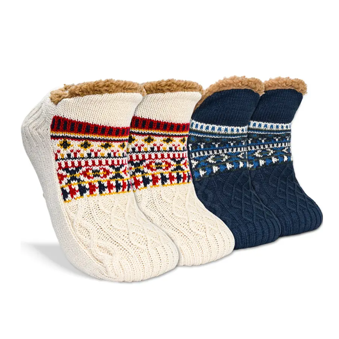 Thermo Strikkede Sokker – Skridsikre & Varme – Vinter Komfort