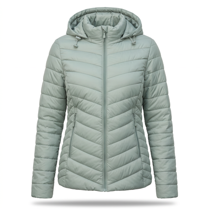 Overgangsjakke dame mint set forfra