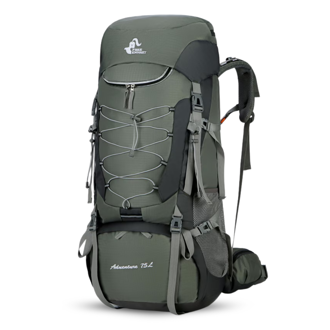 OutdoorHaven Trekkingsekk 75L - Vanntett & Multifunksjonell