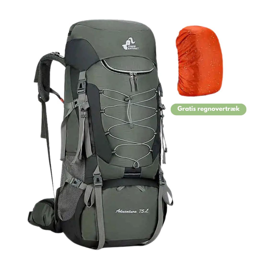 OutdoorHaven Trekkingsekk 75L - Vanntett & Multifunksjonell