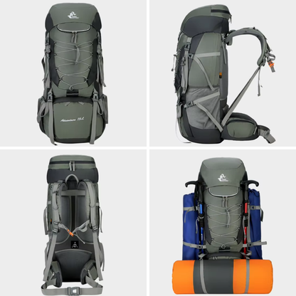 OutdoorHaven Trekkingsekk 75L - Vanntett & Multifunksjonell