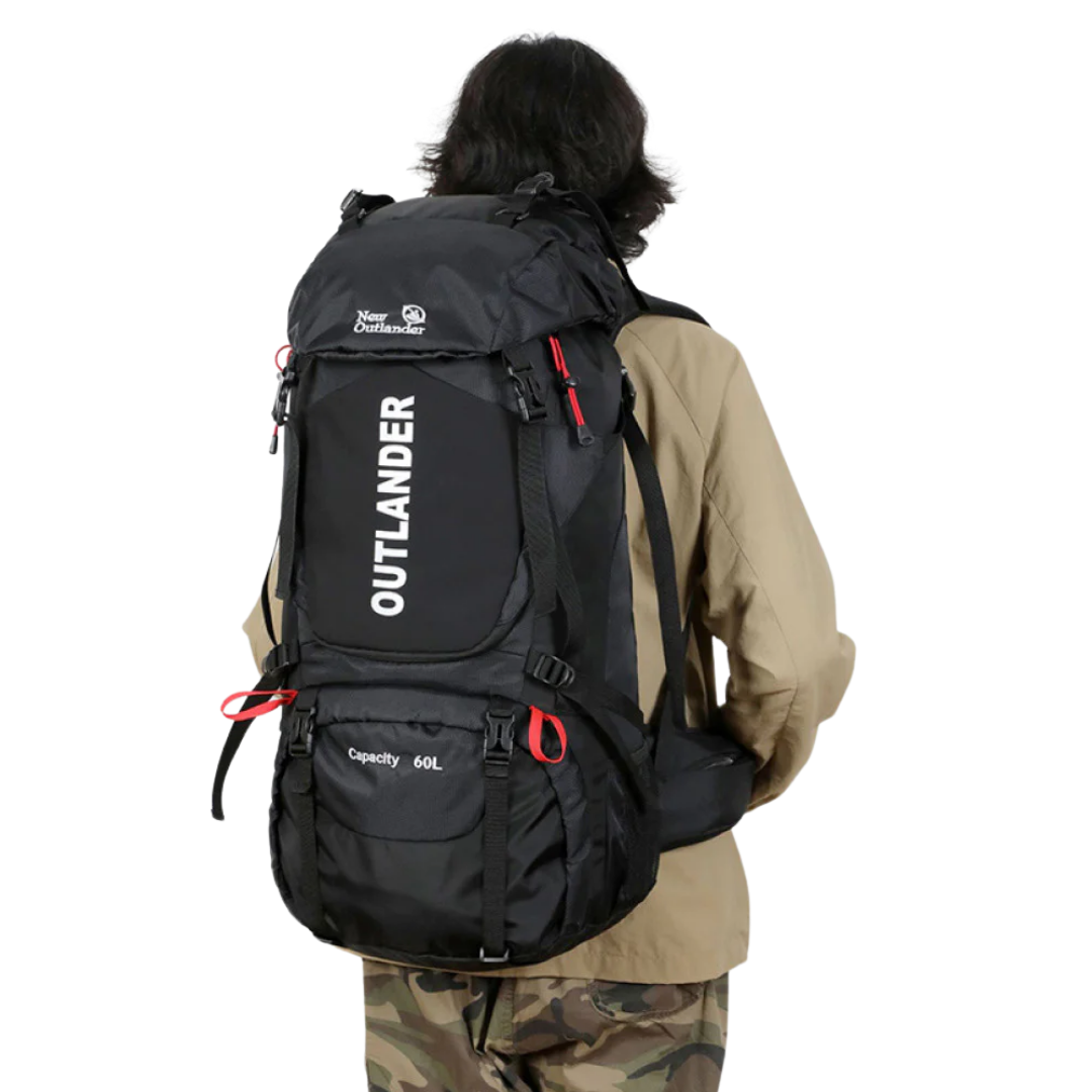 OutdoorHaven Trekkingsekk 60L - Vanntett & Multifunksjonell