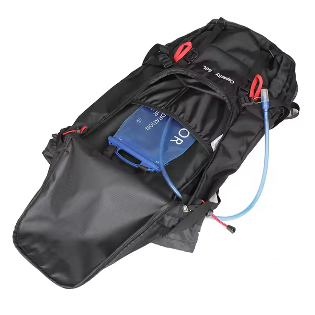 OutdoorHaven Trekkingsekk 60L - Vanntett & Multifunksjonell