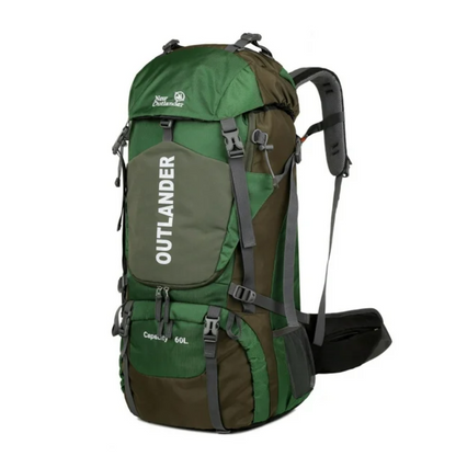 OutdoorHaven Trekkingsekk 60L - Vanntett & Multifunksjonell