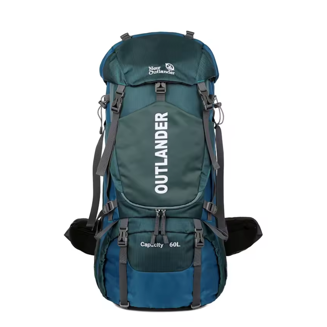 OutdoorHaven Trekkingsekk 60L - Vanntett & Multifunksjonell