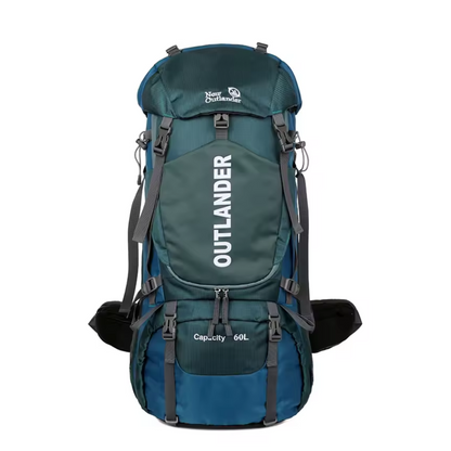 OutdoorHaven Trekkingsekk 60L - Vanntett & Multifunksjonell
