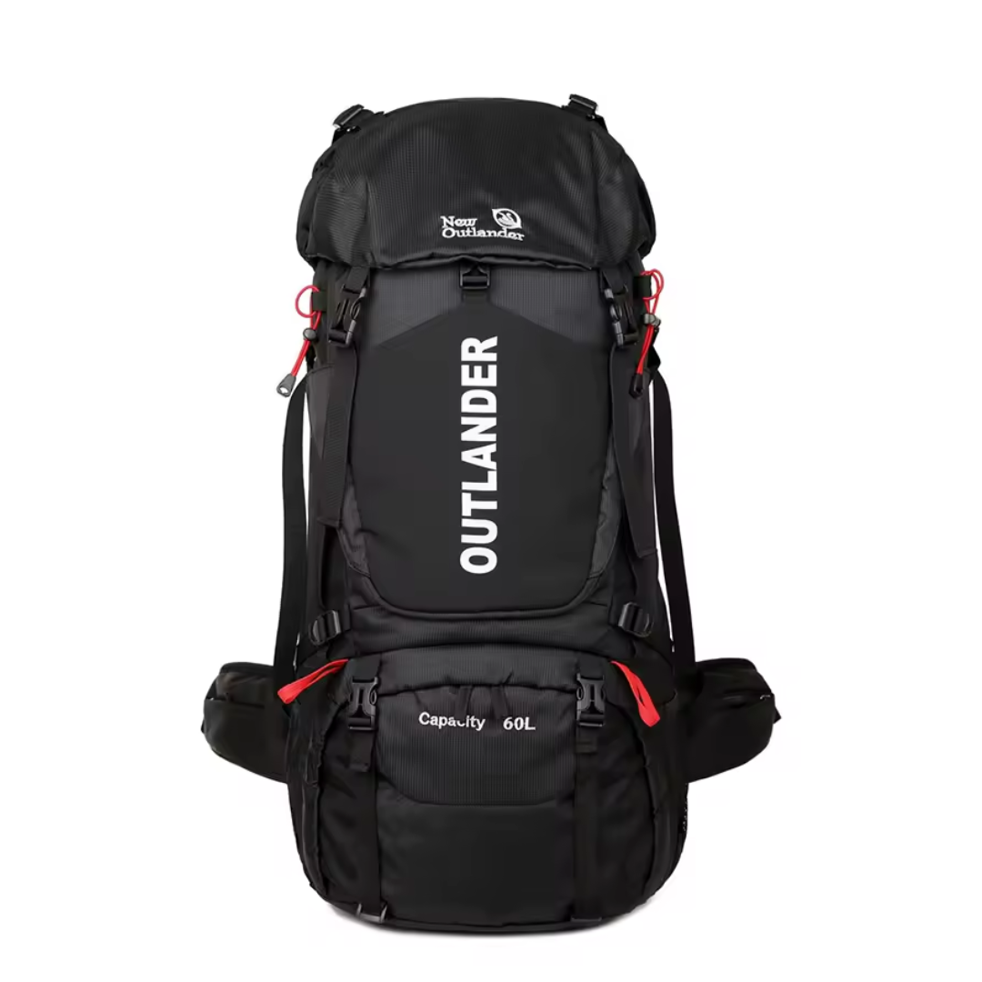 OutdoorHaven Trekkingsekk 60L - Vanntett & Multifunksjonell