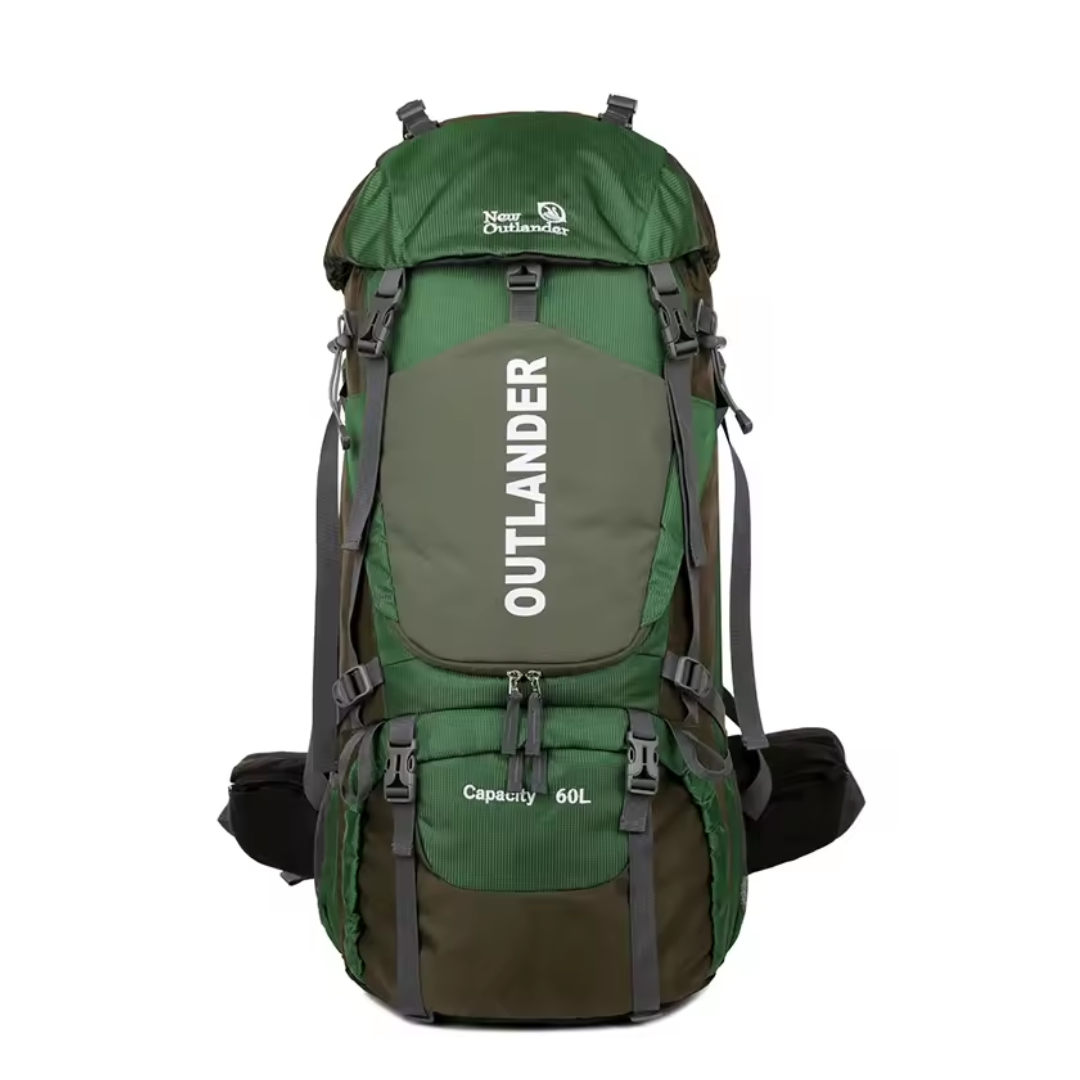 OutdoorHaven Trekkingsekk 60L - Vanntett & Multifunksjonell