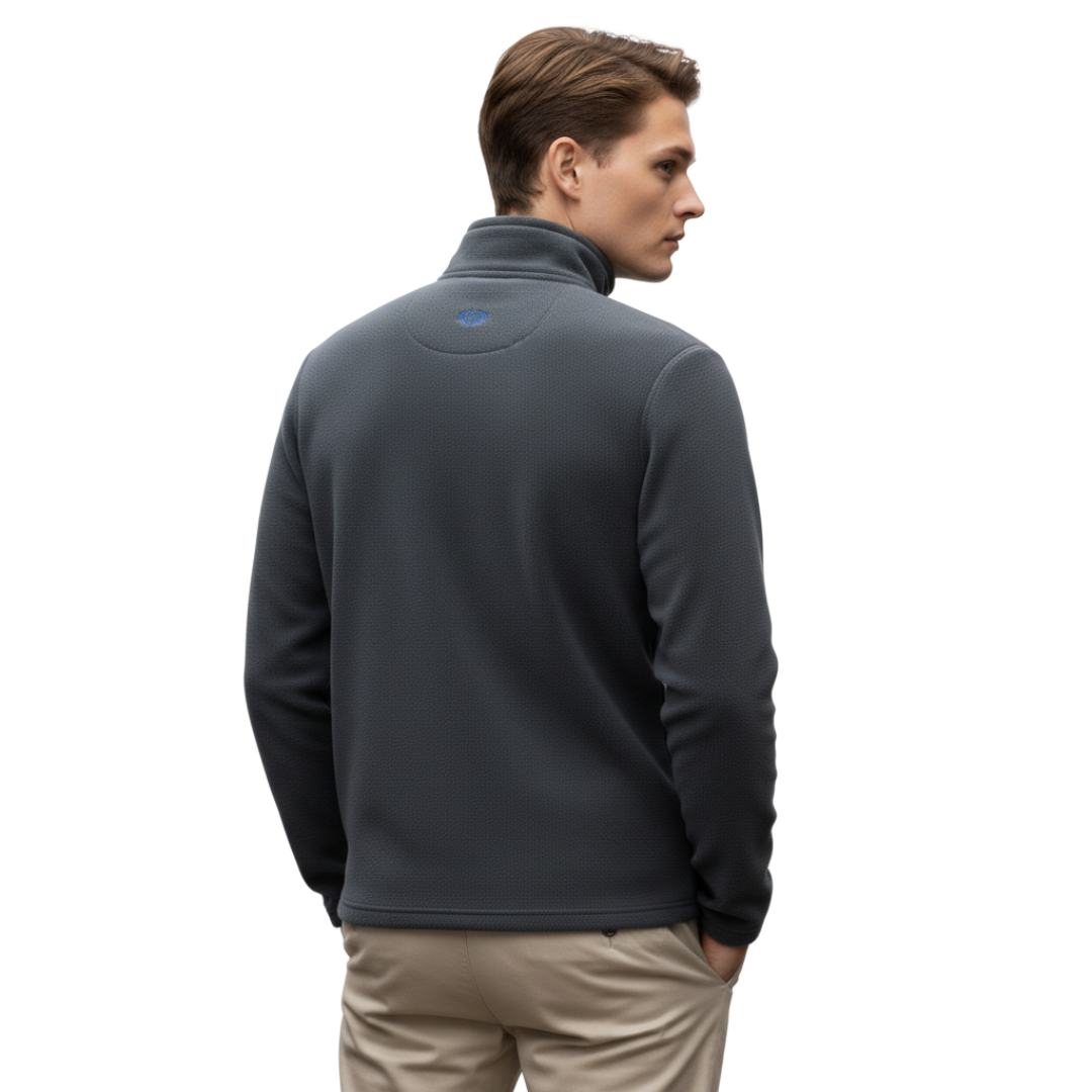 Half-zip lynlåsen på fleecetrøjen