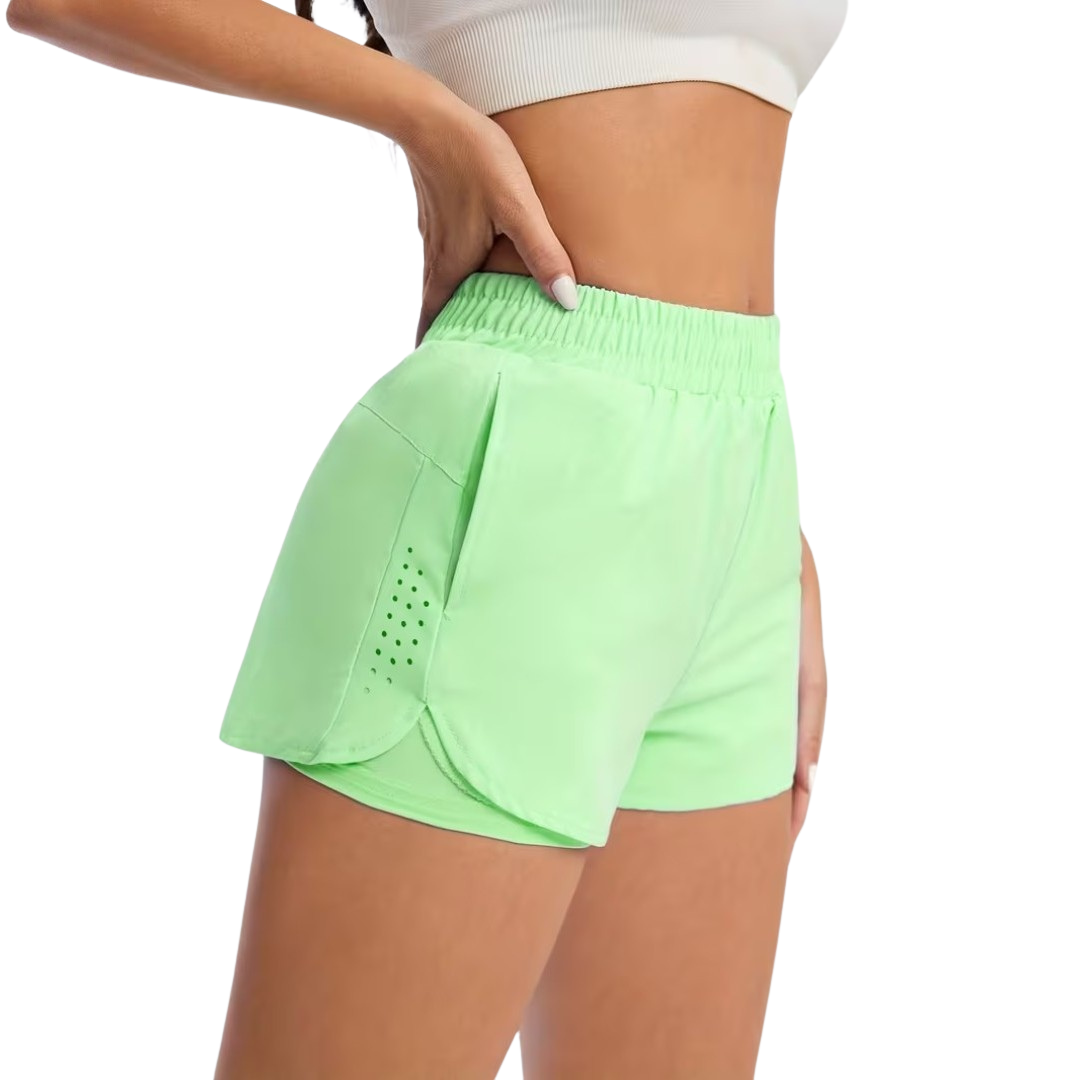 Dame Sportsshorts – Elastisk Midje – Med Lommer