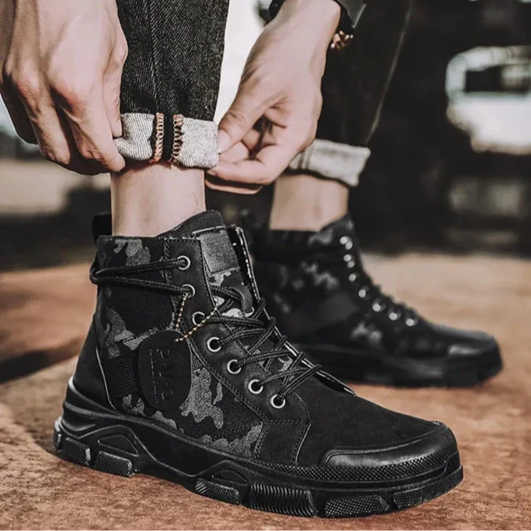 Kamuflasje snørestøvler - komfortable - slitesterke