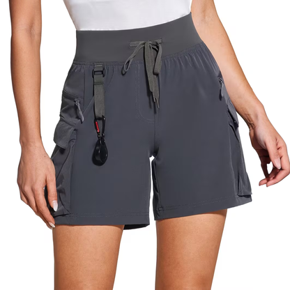 Dame Sportsshorts – Lettvekt – Med Lynlåslommer & Snøring