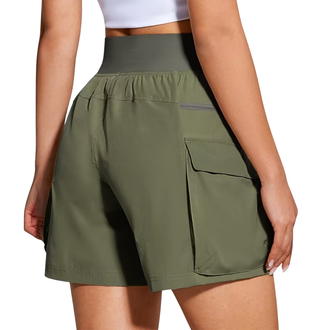 Dame Sportsshorts – Lettvekt – Med Lynlåslommer & Snøring