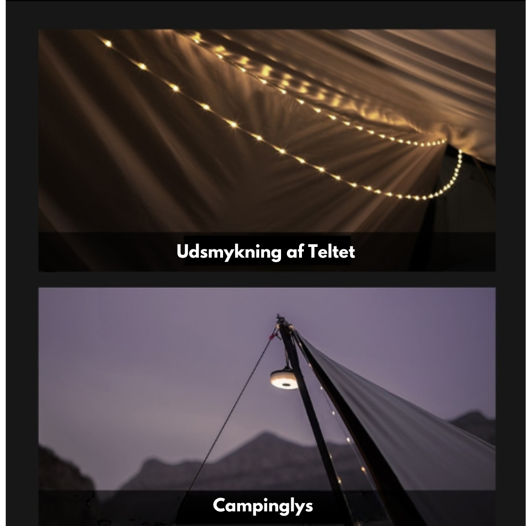 OutdoorHaven - LED-lamper som kan rulles ut - Camping