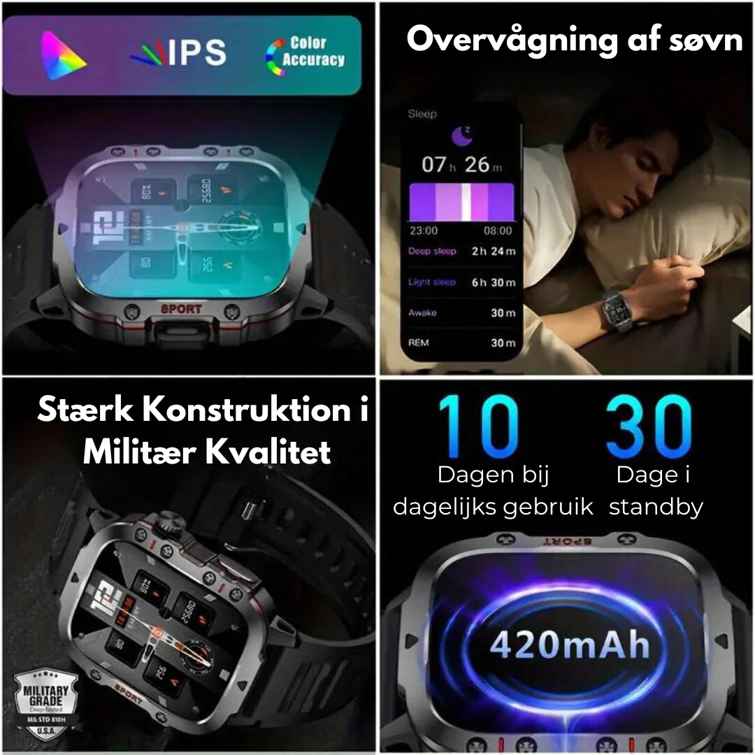 OutdoorHaven Sport Smartwatch - IP68 Vandtæt