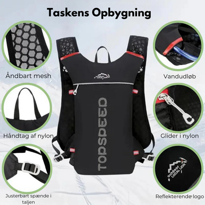 OutdoorHaven vandrygsæk - Vandring, Cykling, løb