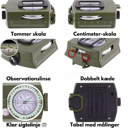 Professionelt kompas - Outdoor og overlevelse