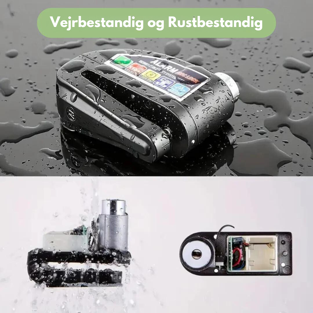 Skivebremselås - Alarmfunksjon - Sykkel, scooter, motorsykkel