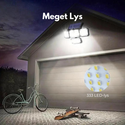 Utendørs solcellelampe - Bevegelsessensor - 333 LED