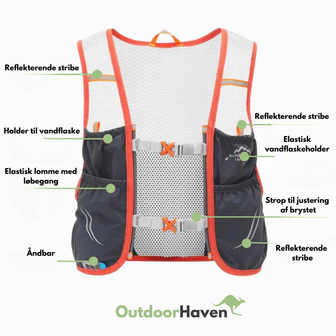 Trailrun-vest - Inkluderer 2 Softflasker