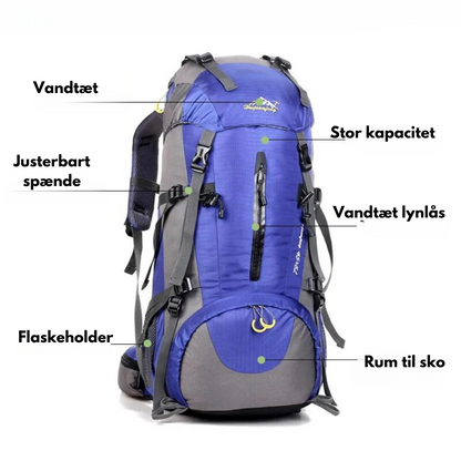 OutdoorHaven - 50L rygsæk - Vandtæt