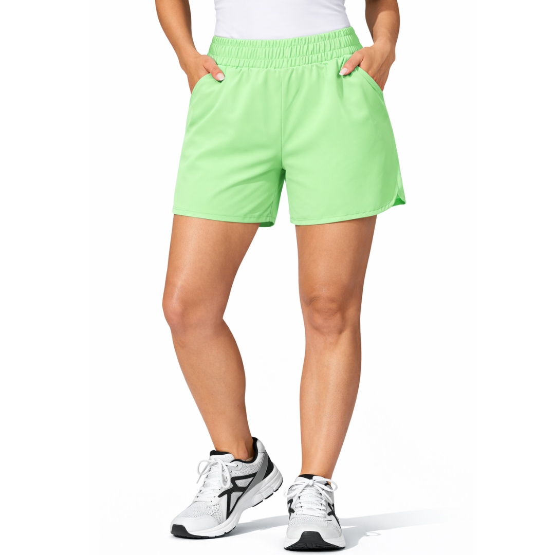 Dame Sportsshorts – Elastisk Midje – Med Lommer