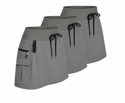 Dame Cargo Skort – Høy Midje – Innebygde Shorts