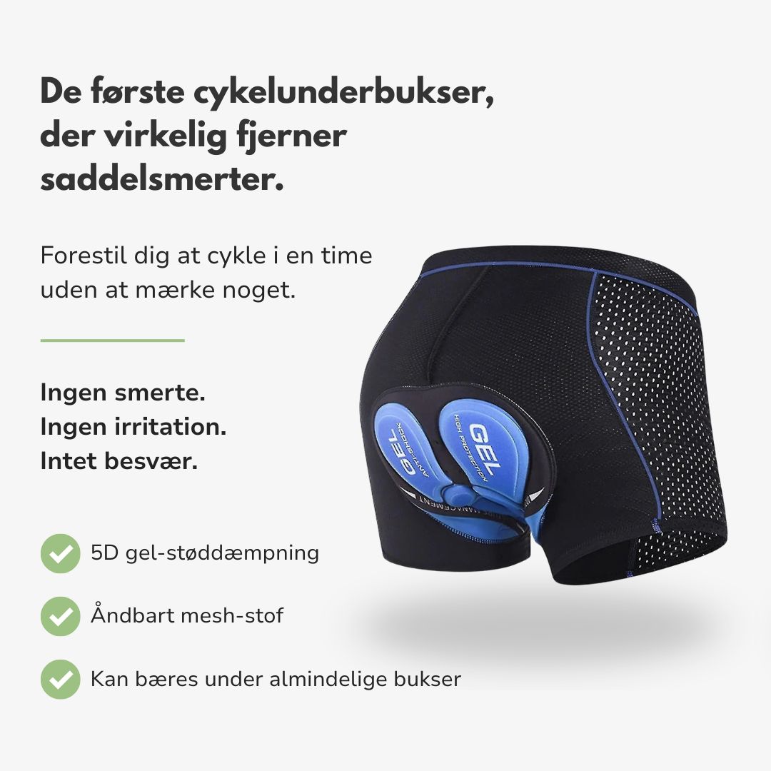 Gelforede cykelunderbukser - mænd og kvinder