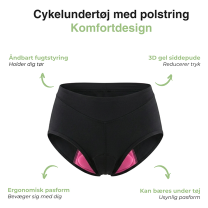 Dame Cykelundertøj – 3D Gel Polstring – Åndbart & Ergonomisk