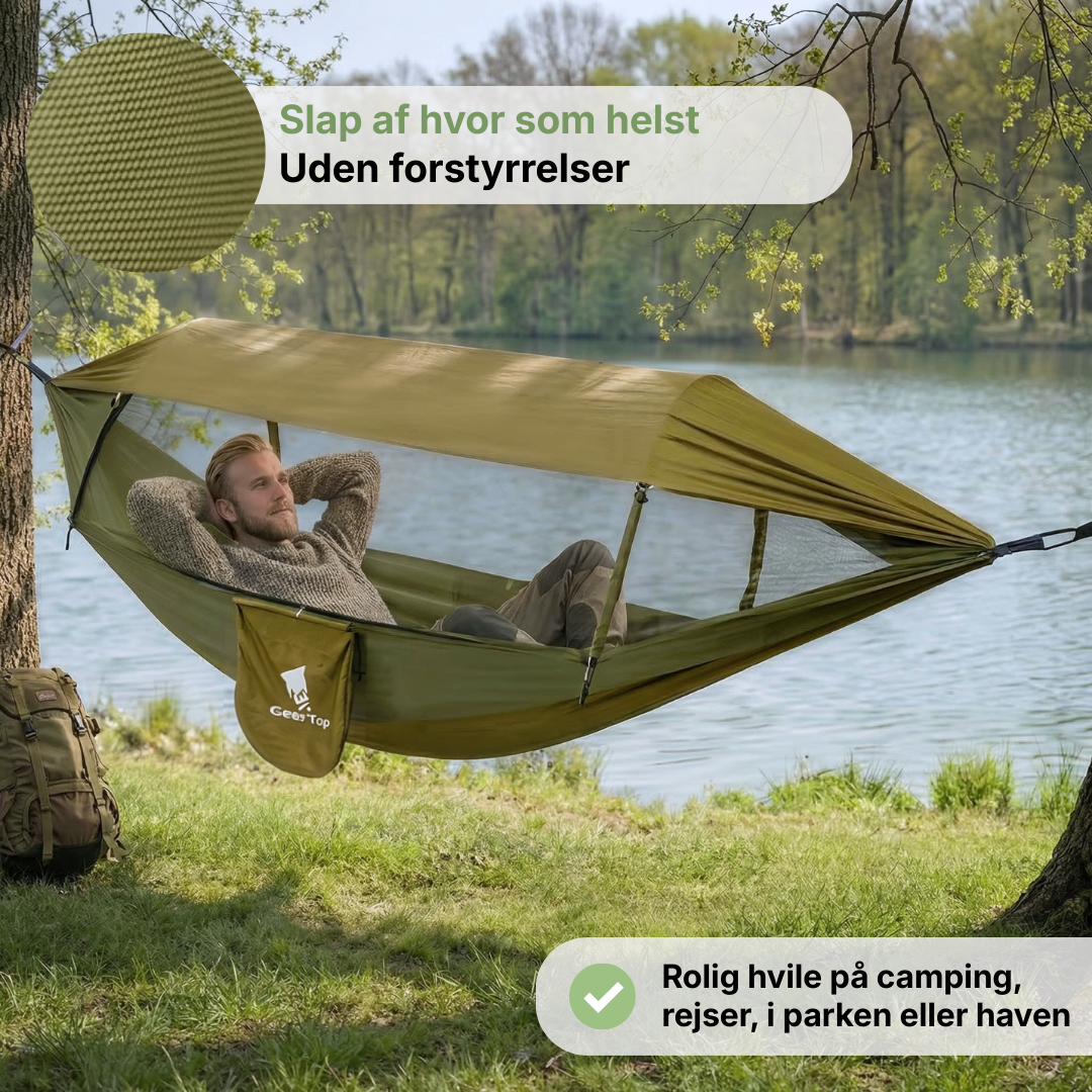 3-i-1 Udendørs Hængekøje – Myggenet – Solskærm