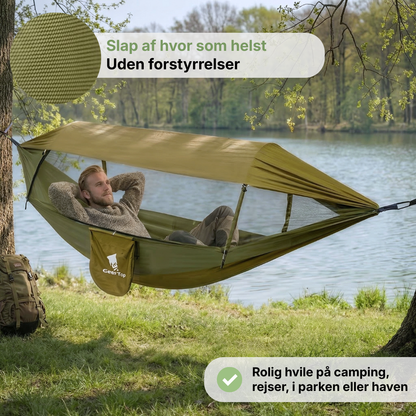 3-i-1 Udendørs Hængekøje – Myggenet – Solskærm