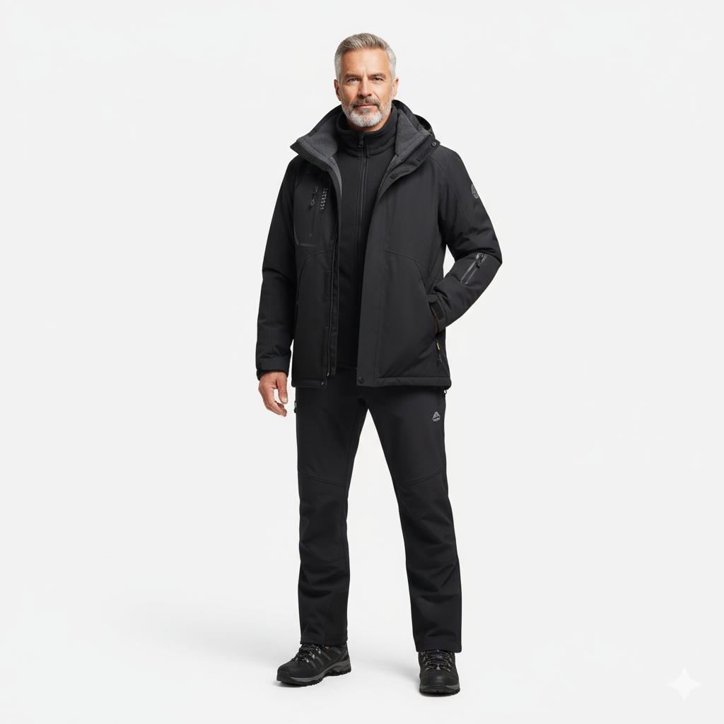 Herre Softshell Sæt – Outdoor Jakke – Vandrebukser