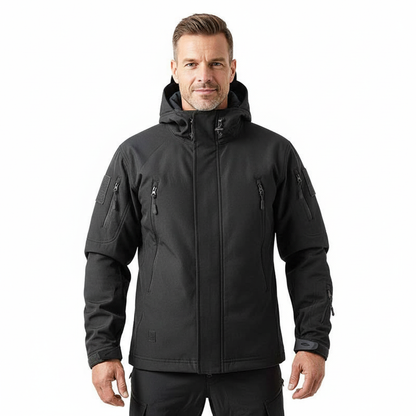 Herre Taktisk Jakke – Vandtæt Softshell – Med Hætte