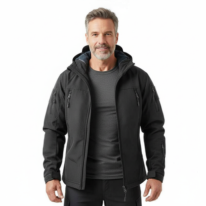 Herre Taktisk Jakke – Vandtæt Softshell – Med Hætte