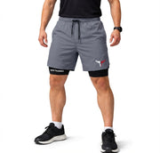 Herre 2-i-1 sportshorts – hurtigttørrende & komfortable