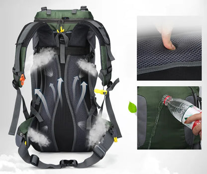 OutdoorHaven - 60L ryggsekk - Vanntett