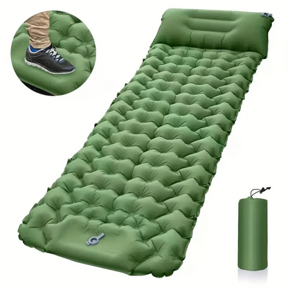 Luftmadrass - camping - innebygd pumpe