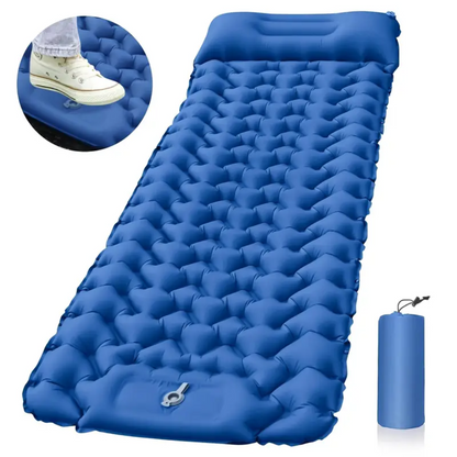 Luftmadrass - camping - innebygd pumpe